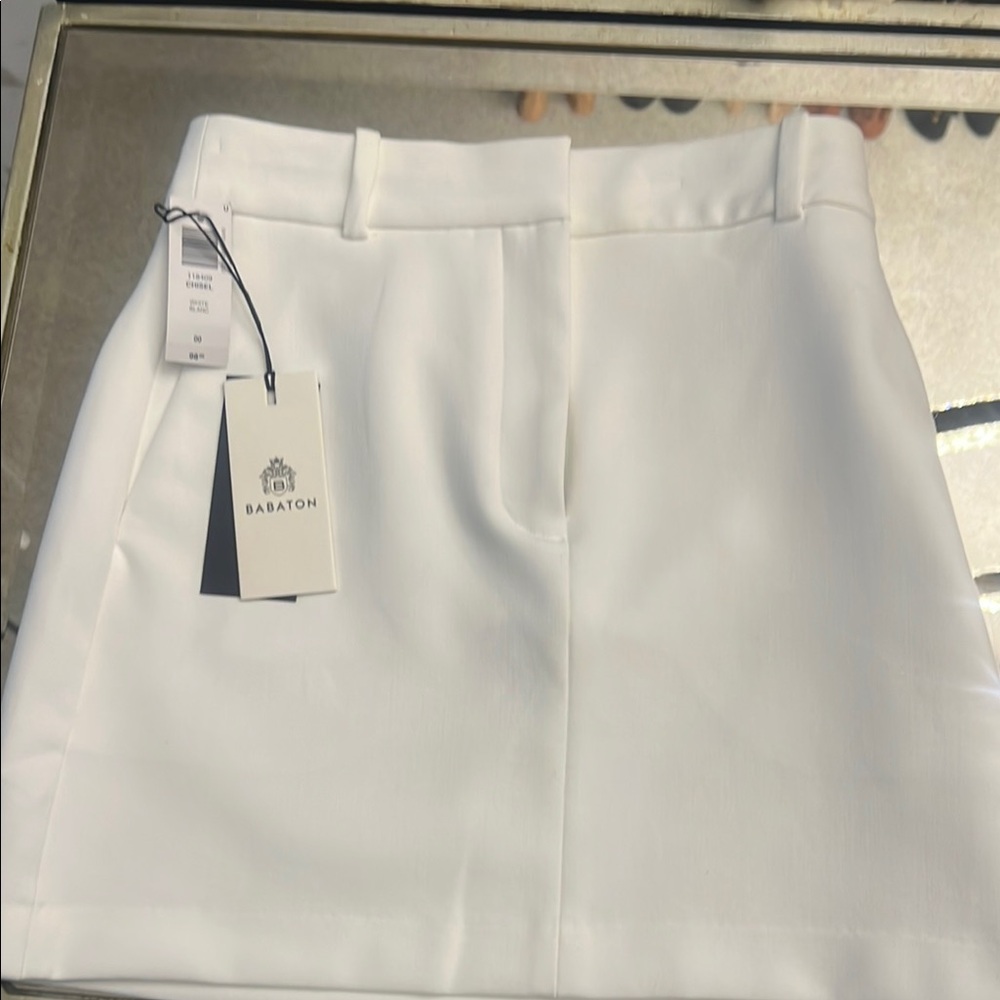 ARITZIA Chisel Babaton White A-Line Skirt
